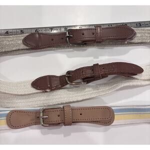 VTG Lot Of 3 Belts BOHO Leather Mix Stretch Women’s 90s Y2K Medium